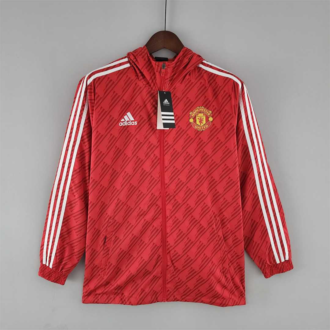 AAA Quality Manchester Utd 22/23 Wind Coat - Red/White